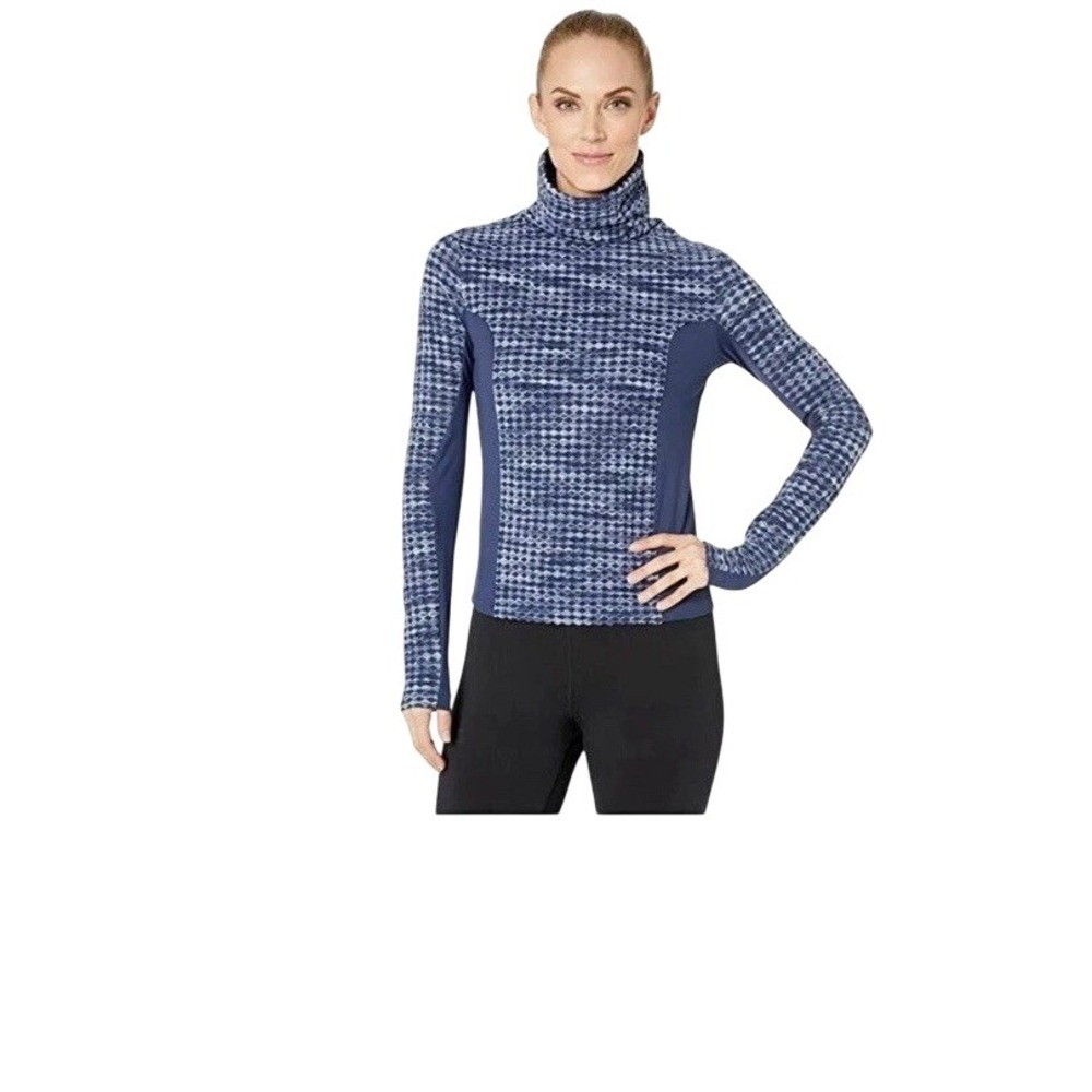 Nike Pro Hyperwarm Top Long Sleeve Blue‎ Training Shirt Sz XS Running Outdoor